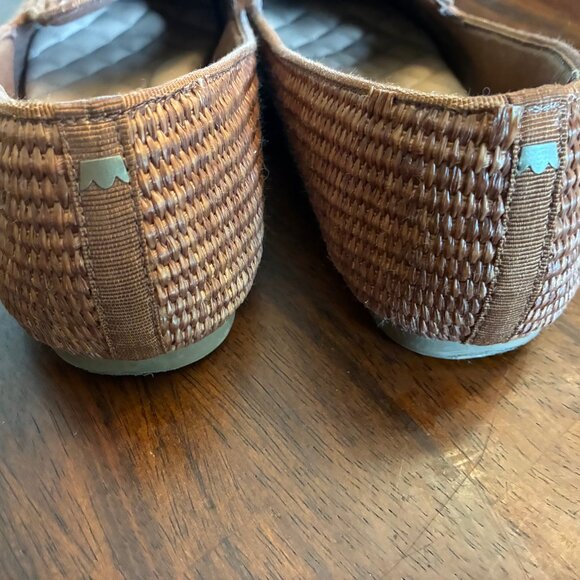 Birdies The Starling Raffia Light Brown Woven Flats Size 8 - Picture 14 of 15